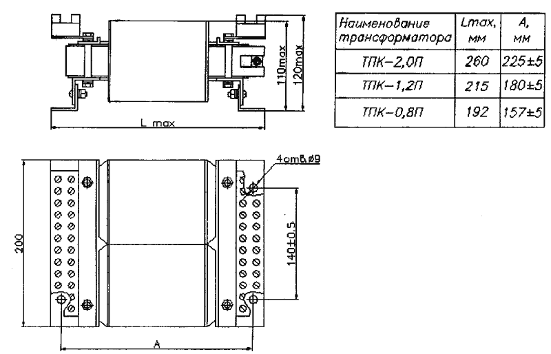 Трансформатор ТПК-1,2П