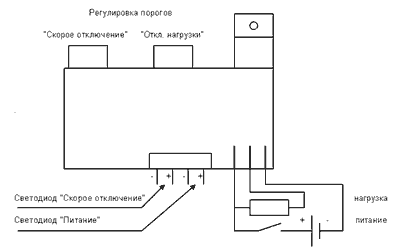 Схема подключения устройства